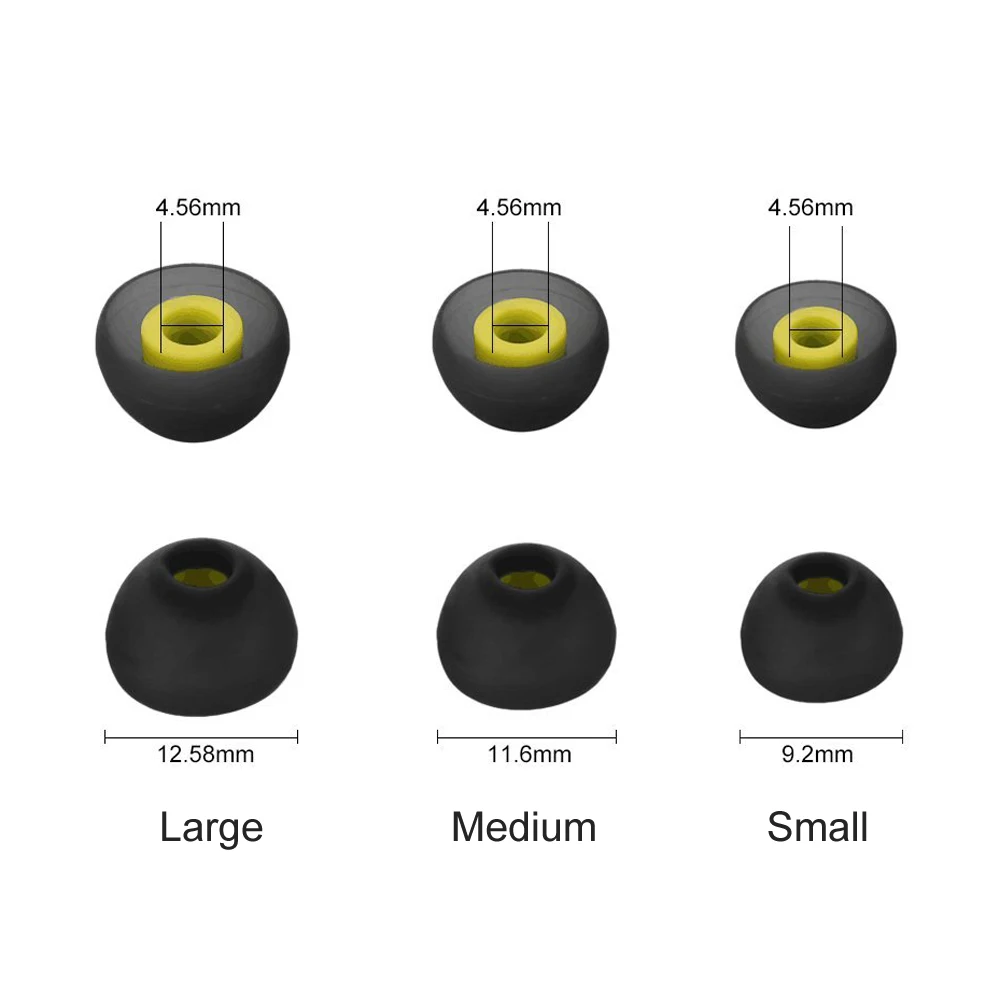Новые сменные вкладыши для пчелы, 3 пары наконечников из пены с эффектом памяти, 3 пары силиконовых вкладышей, размеры s, m, l, w/коробка для наушников