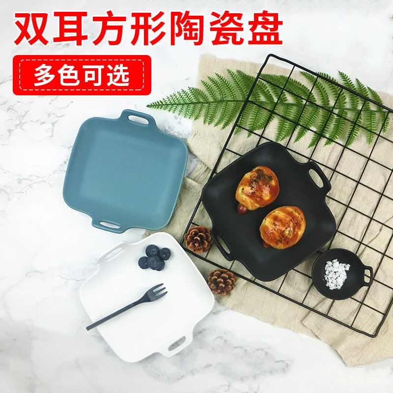 

Manufacturer Direct loftex you Baking Breakfast Tray Creative Steak Plate Cake Pan Nordic Style Matt shuang er pan