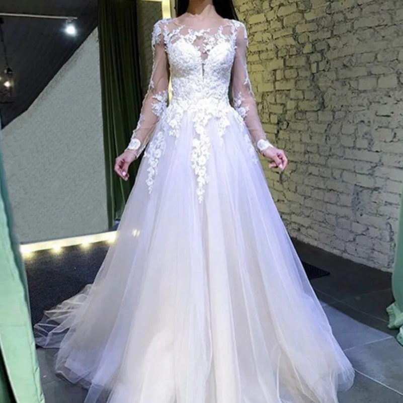 

vestidos white lace long dress sexy transparent jurken kleider fashion clothes party dress long sleeve women clothing robe femme