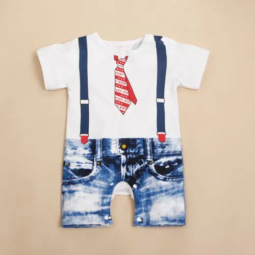 NEW Kids Baby Boys Clothes Overalls Costume Suit Grow Outfit Romper Pants 3-24M
