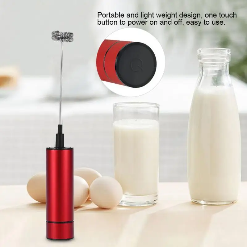 Hot Stainless Steel Electric Milk Frother Coffee Egg Beater Drinks Blender Hand Kitchen Mixer