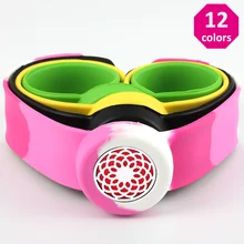 

Sunflower Essential Oil Diffuser Bracelet Kids Mosquito Repellent Bangle for Children 12 Colors Slap Bangles Silicone Bracelets