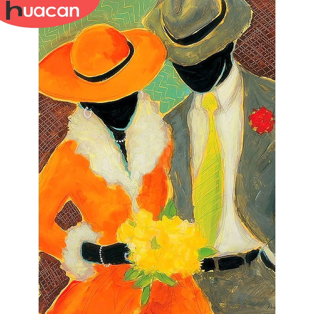 

HUACAN Full Square Diamond Painting Lover Diamond Embroidery Cross Stitch Diamond Mosaic Decor Sets Picture Of Rhinestones