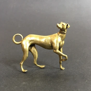 

Collectable Chinese Brass Carved Animal Zodiac Lovely Dog Exquisite Small Pendant Statues