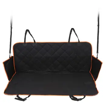

Hammock Pet Car Seat Cover Waterproof Non-skid Dog Cat Seat Covers with Orange Brim and 2 Side Flaps for Cars Trucks and SUV