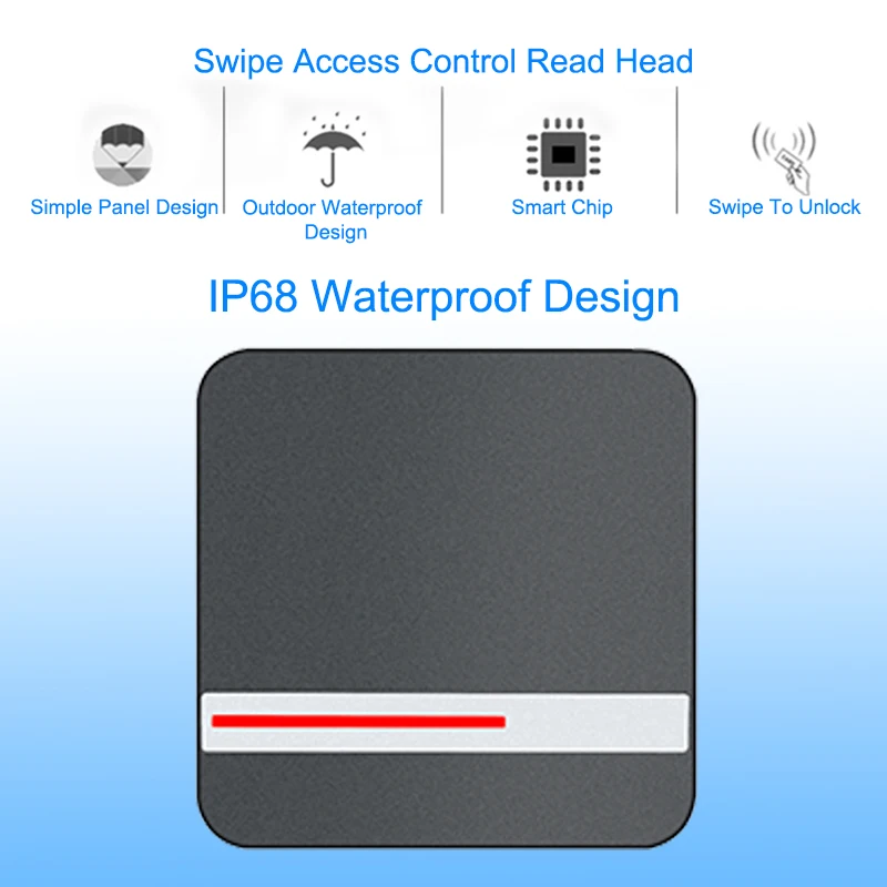 

Access Control Reader RFID125KHz/13.56MHz Smart Proximity Card RFID Access Control System IP68 Waterproof Weigand 26/34 Reader