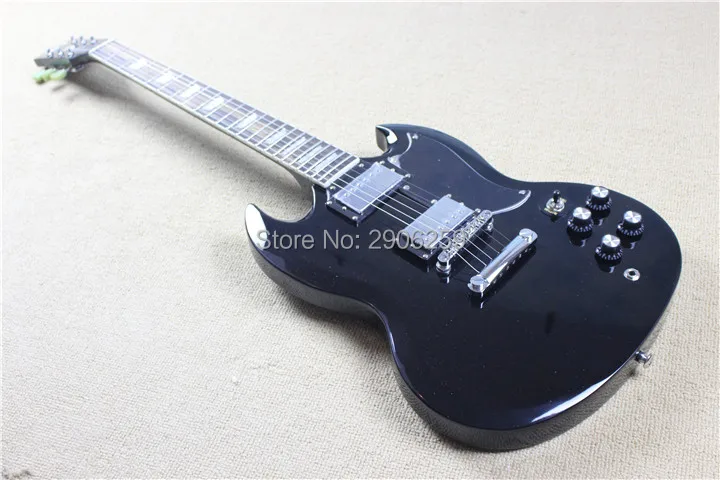 

Top seller Discount on sale,black standard G guitar,chrome hardware.glued in one piece guitar,free shipping from Chinese factory