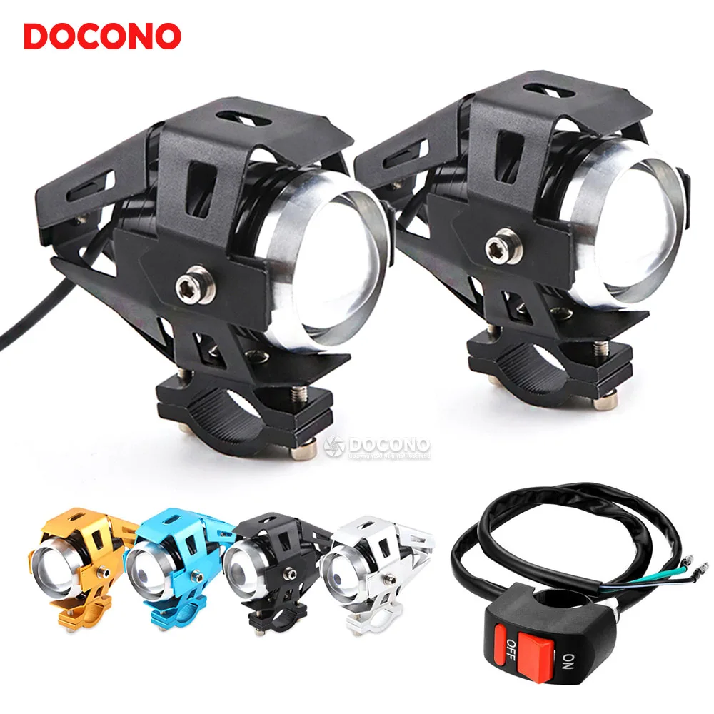 

2PCS Motorcycle LED Headlight 12V 3 Modes Universal For KAWASAKI zrx1200 daeg zx-14r ohlins z800 For HONDA cb 500f cbr 300r etc.