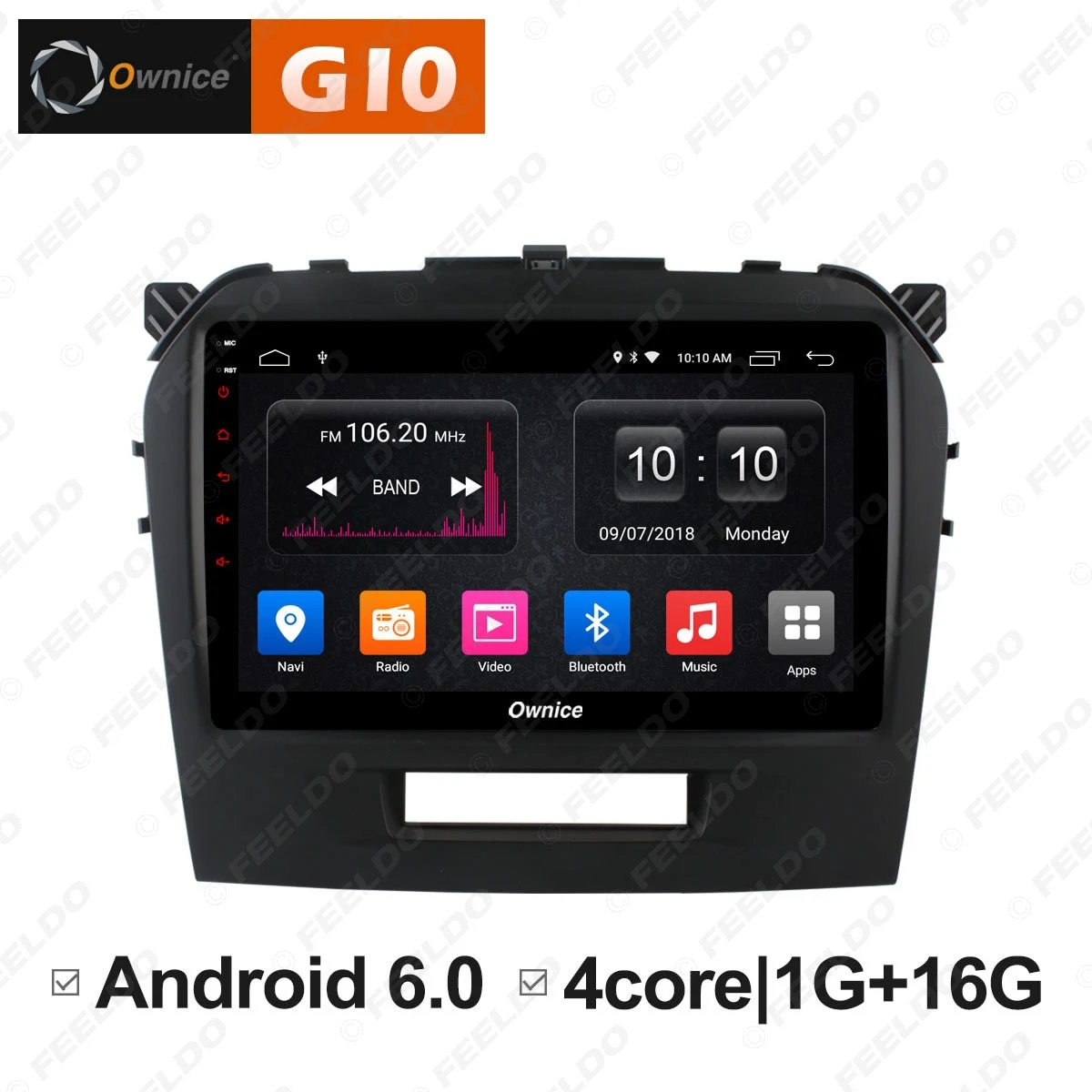 

FEELDO 9 " 2.5D Nano IPS Screen Android 6.0 Octa Core/DDR3 2G/32G/4G LTE Car Media Player For Vitara 2015-2016(Vitara 2)