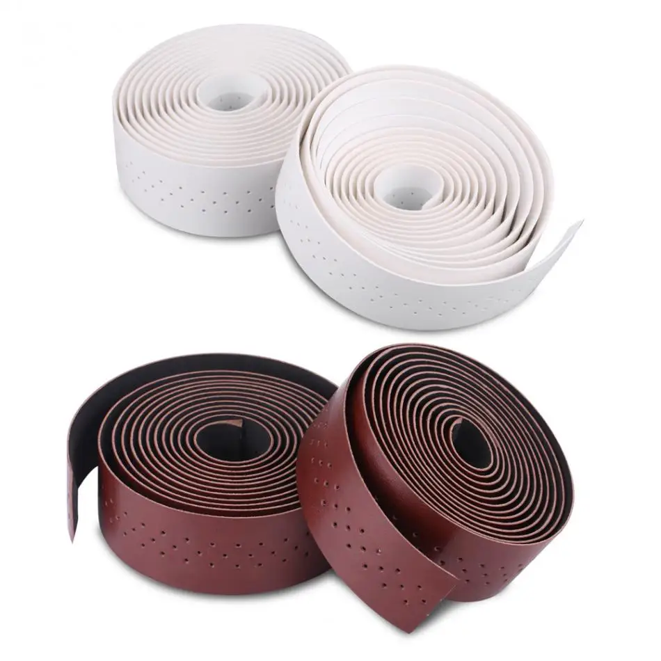 1 Pair Road Bike Bicycle Handlebar Bar Grip Wrap Ribbon Tape 2 Bar Plugs SV