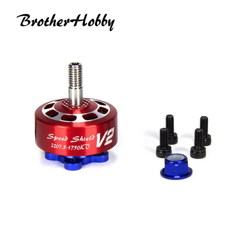 Новинка 1 шт./2 шт. brotherhobby Скорость щит 2207 5 V2 1560/1750/1920/2108/2400/2700/3400KV 4-6S CW бесщеточный