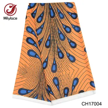 

Golden African Printed Chiffon Fabric Not Transparent Polyester Material Chiffon Fabric Chiffon Textiles 5 Yards