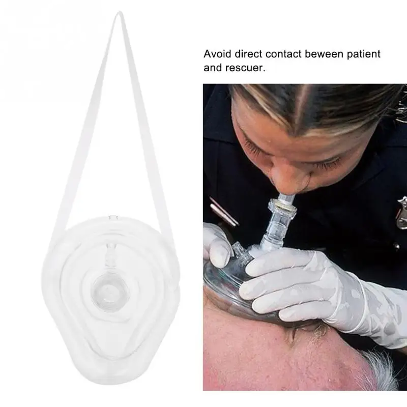

CPR Emergency First Aid Masks CPR Breathing Mask Mouth Breath One-way Valve Tools for Training Teaching Face Protect