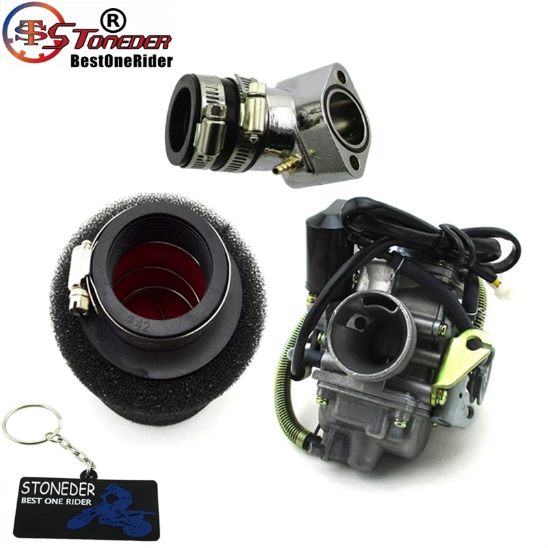 Каменщик PD24 Карбюратор Carb коллектор Труба воздушный фильтр для GY6 125cc 150cc Sunl Roketa