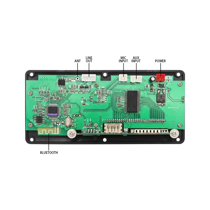 Dc12V Mp3 Bluetooth декодер доска аудио модуль Usb Aux Fm Радио пульт дистанционного управления с цифровым дисплеем Поддержка Mp3/Usb/Sd карты функция