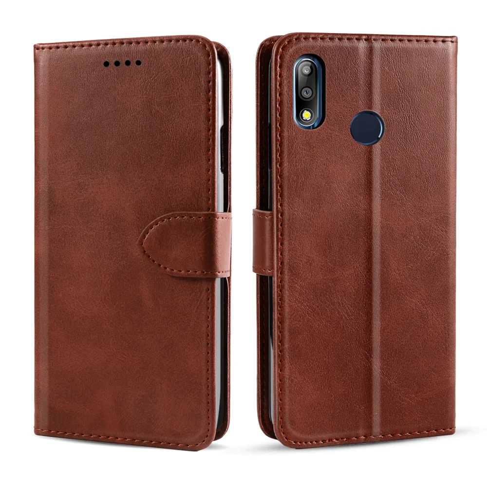 

For Asus Zenfone Max Pro M2 ZB631KL ZB633KL Case Retro Calf PU Leather Flip Stand Wallet For Asus ZB602KL ZB634KL Case Card Slot