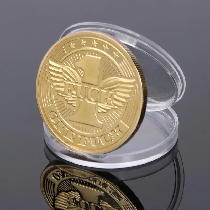 Double side Electroplating embossing Letter Wing Commemorative Coins Non-currency Bitcoin Travel Souvenir Art Collection