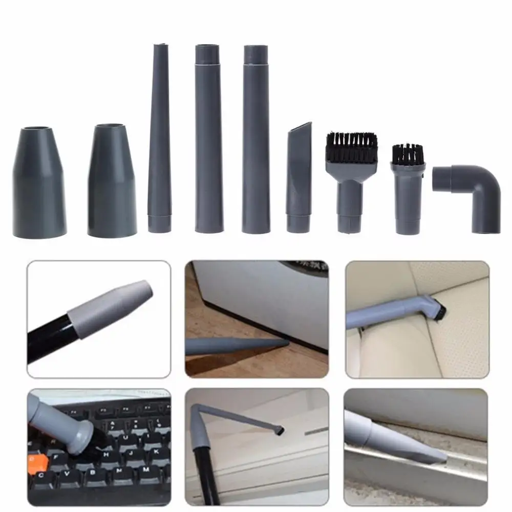 

9Pcs/Set Universal Vacuum Cleaner Accessories Multifunctional Corner Brush Set Plastic Nozzle New