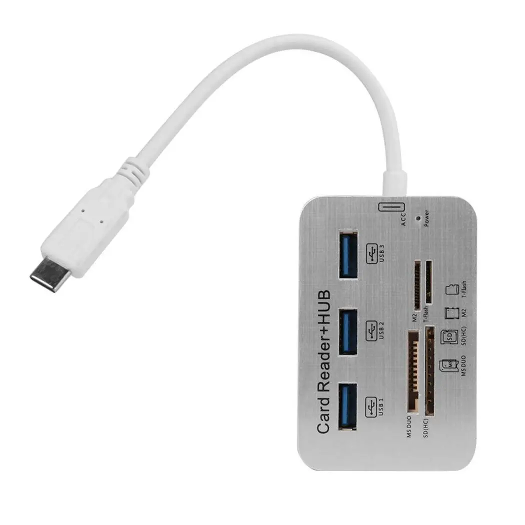 Type C 3 порта USB 0 хаб мульти в Светодиодный индикатор для состояния питания 1