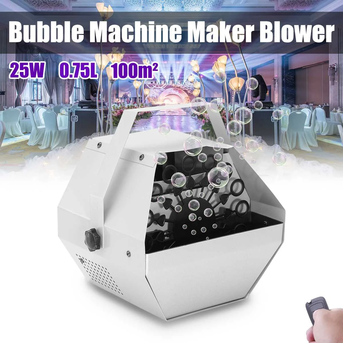 

Auto Blower Maker Bubble 25w Soap Bubbles Machine Blowing Bubbles for Wedding Party