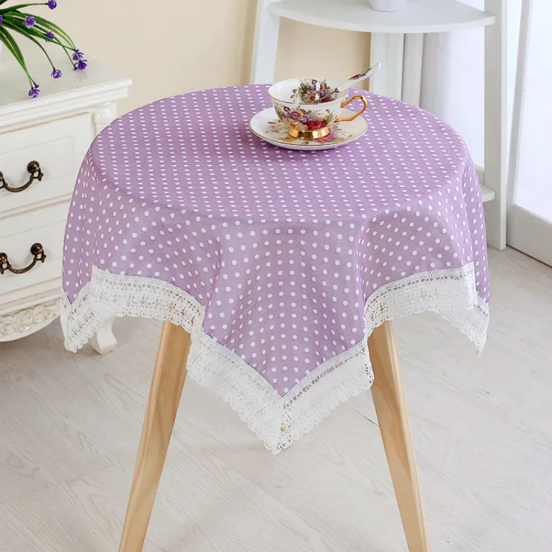  Rose Round Tablecloth Blending Waterproof Rectangle Square Dot Dining Table Cloth Dustproof Cover t
