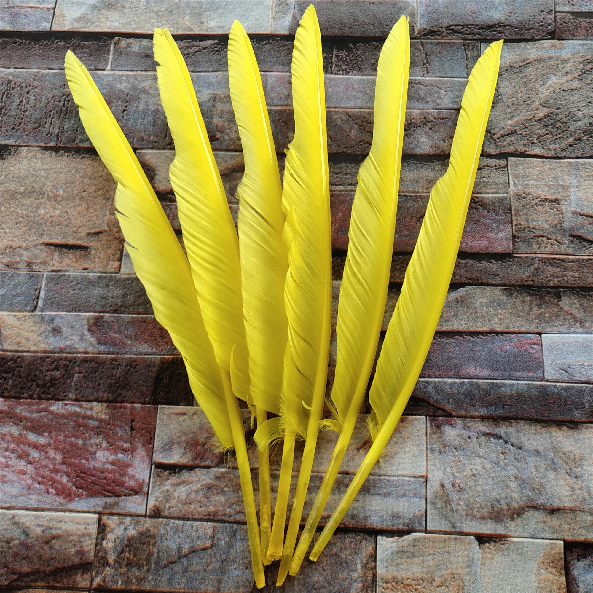 Beautiful! Hot Sale 10pcs/lot Yellow feathers 30 35cm/12 14inch Natural