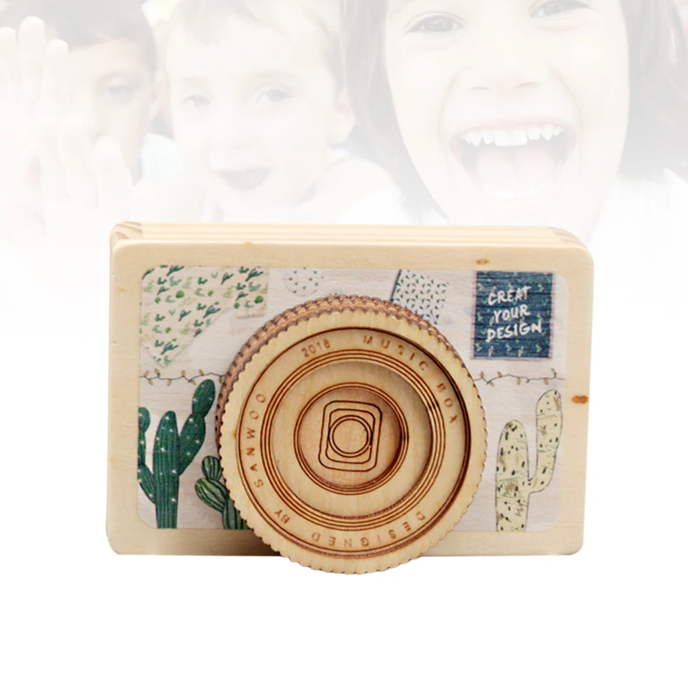 Music Boxes for Children's Camera Shaped Wooden Music Box Creative Table Decorative Music Box Miniature for Baby Girl Music Boxes for Children's Camera Shaped Wooden Music Box Creative Table Decorative Music Box Miniature for Baby Girl