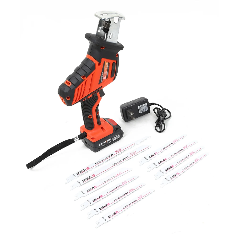 

12V Lithium-Ion Battery Reciprocating Saw Metal Cutting Wood Cutting Tool Electric Drill Attachment With Various Blade Heads