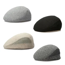 Льняной открытый досуг берет унисекс Мода утка солнце плоская кепка Гольф берет газетчика такби бейсбольная кепка Кепка