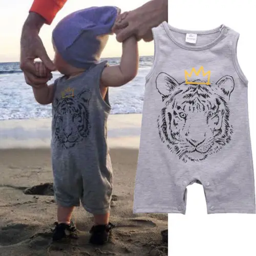 

Newborn Baby Kid Boy Clothes Tiger Cotton Romper Jumpsuit Playsuit Outfits Harem Clothes