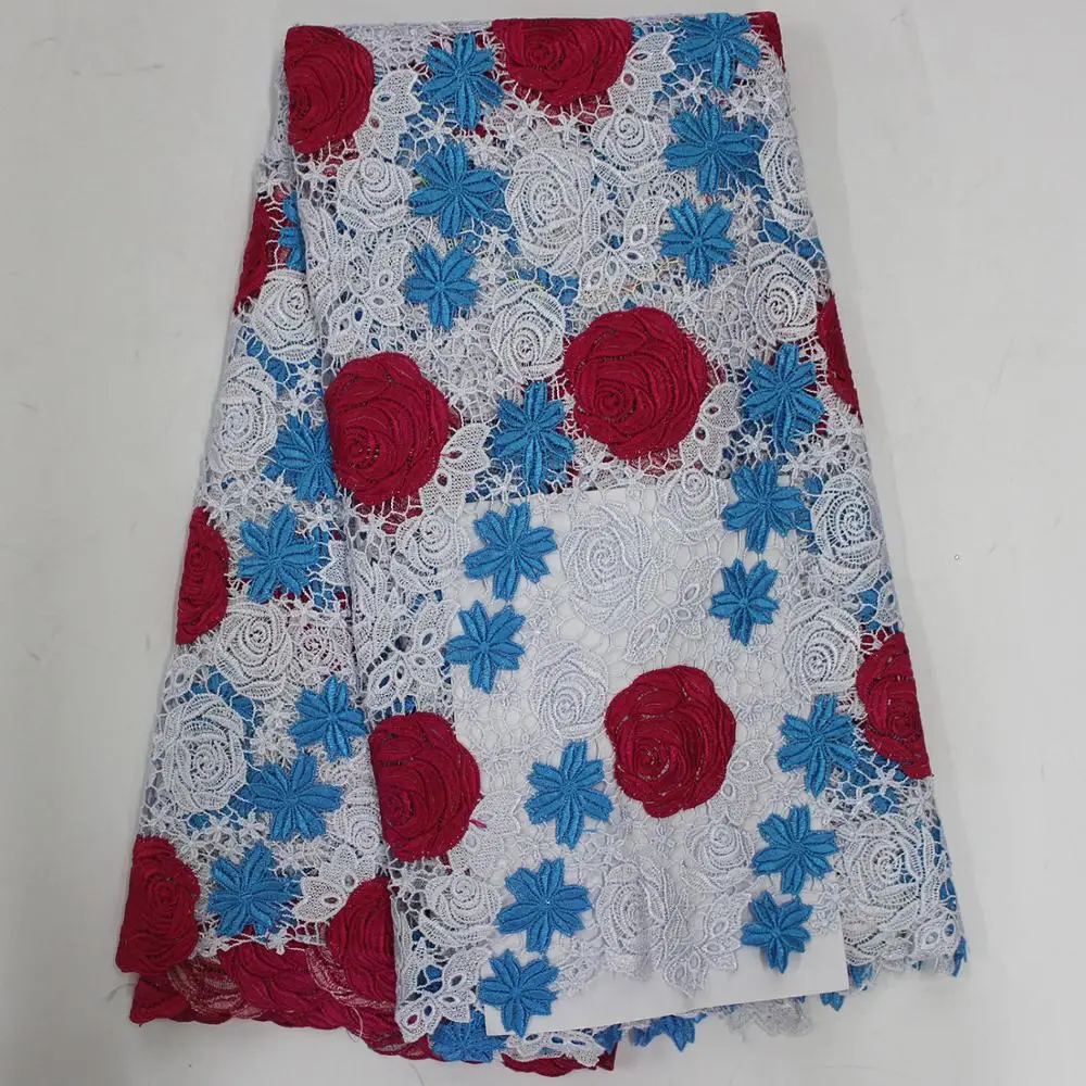 

Top selling african lace fabric high quality water soluble fabric europe and american most popular african guipure cord lace