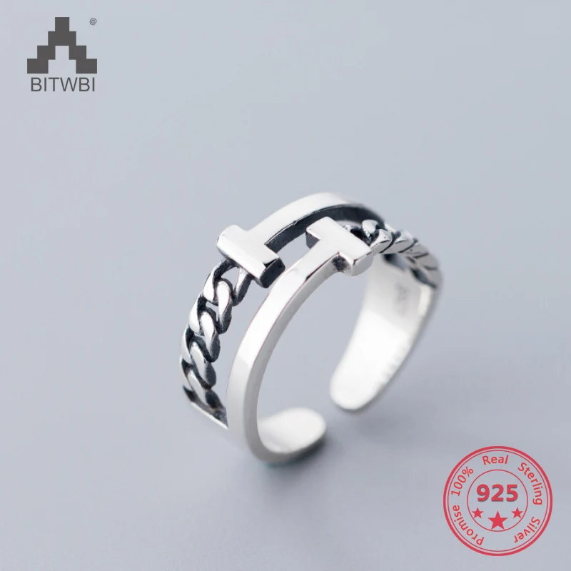 

Korea Hot Style Pure 925 Sterling Silver Delicate Fashion Double Layer Open Ring Jewelry for Women