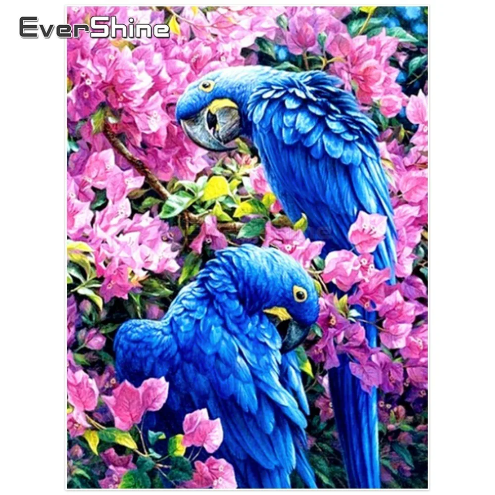 

EverShine Diamond Painting Animals Full Round Diamond Embroidery Cross Stitch Diamond Mosaic Parrot Picture Of Rhinestones
