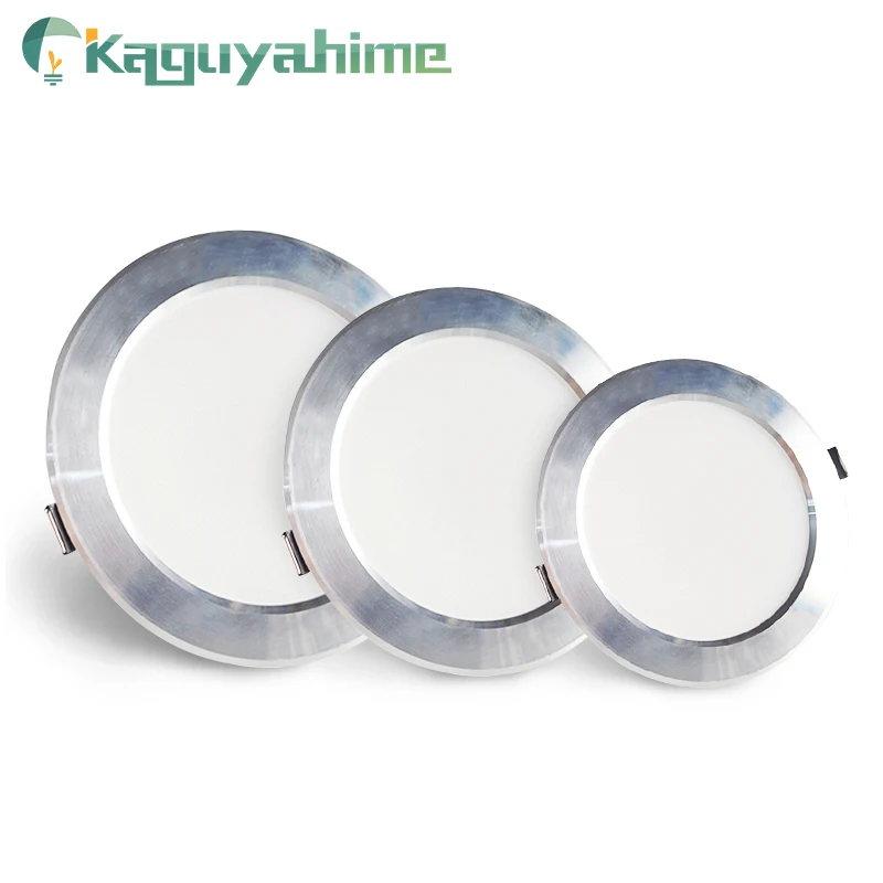 Kaguyahime светодиодный светильник 1pc / 4pcs 3W 5W 9W 15W 18W 220V круглые светодиодные лампы Панель свет пятна освещения Алюминий ламп