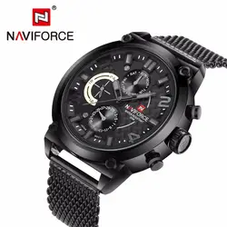 NAVIFORCE лучший бренд класса люкс часы для мужчин полный нержавеющая сталь кварц-часы водостойкие армейские военные виды спорта мужской часы