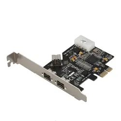 Плата контроллера PCI-Express IEEE 1394b FireWire 3 порта (2 внешних + 1 внутренний)
