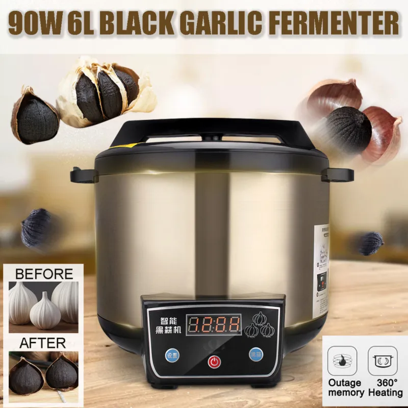 

warmtoo 6L Automatic Black Garlic Fermenter Fermentation 90W Stainless Steel Liner Household Electric Black Garlic Machine 220V