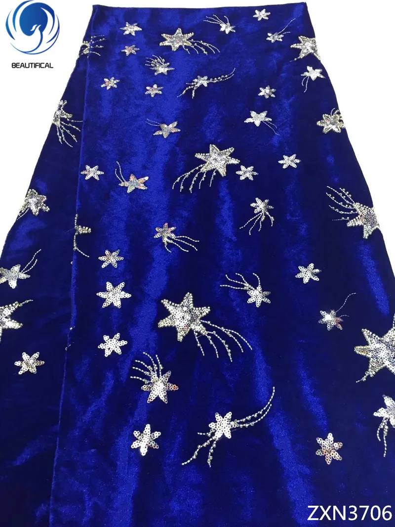 

BEAUTIFICAL african nigerian fabric lace french lace with velvet sequin velvet lace fabric 2018 lace fabric ZXN37