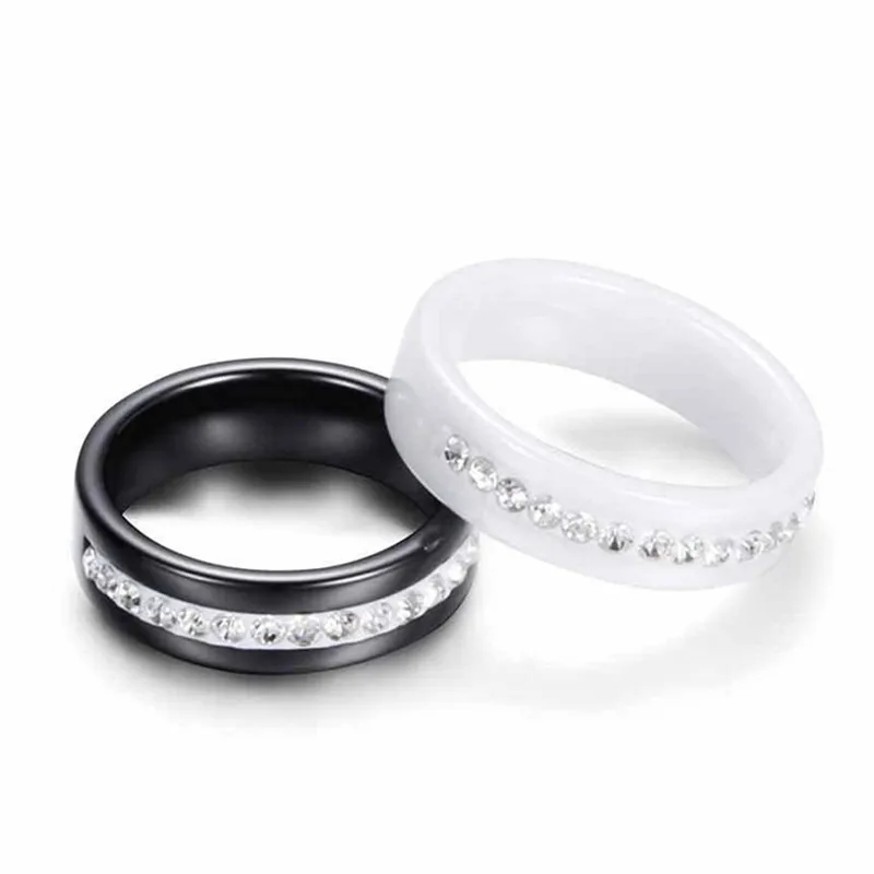 

Wedding Couple Ring Women Men Ceramics Anniversary Engagement Ring Unique Love