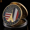 USA Department Of State Embassy Paris France Tower Souvenir Challenge Gold Collectible Copy Coins ► Photo 2/6