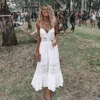 2022 mode Boho longue Maxi robe femmes été dames sans manches blanc plage robe soirée robes décontractées robes ► Photo 1/6