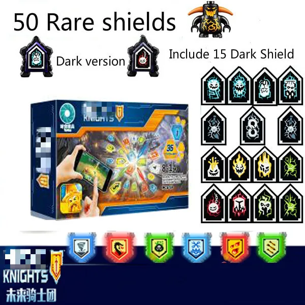 

Nexoe Knights Game Rare Shields Model Building Blocks Castle Warrior Nexus Toys For Children Compatible Legorreta Game Scannable