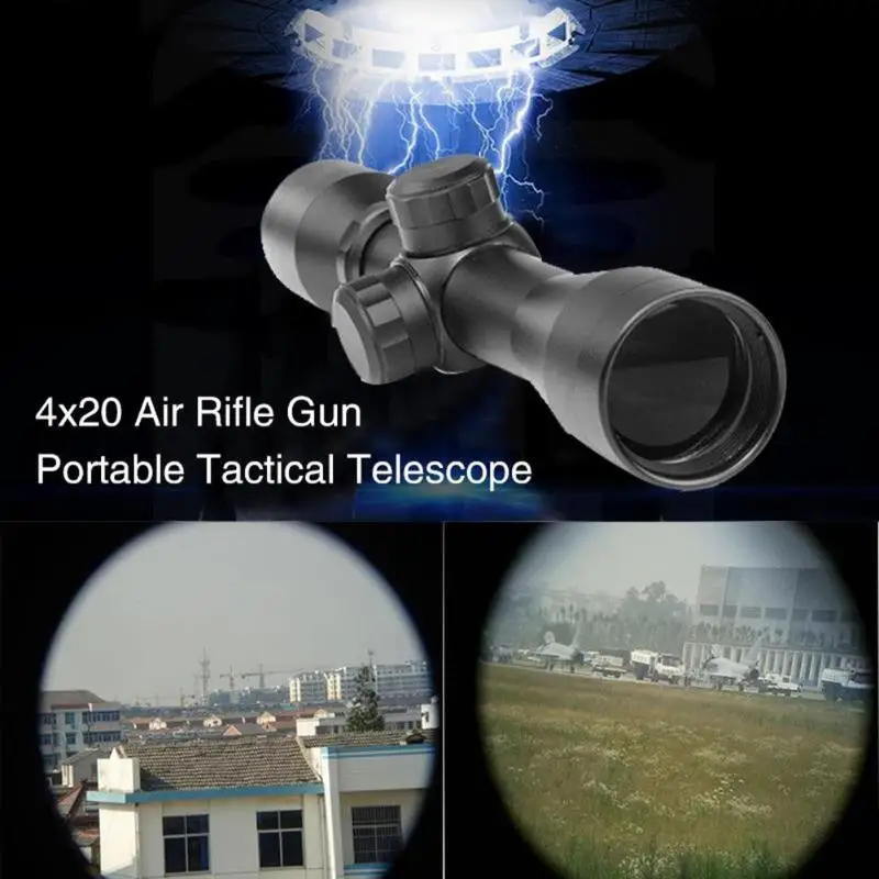 

New Outdoor Portable 4X20mm Plastic Telescopic Scope Sight Crossbows High Power Monocular for Hunting Riding 27.5*3.5*3.3cm