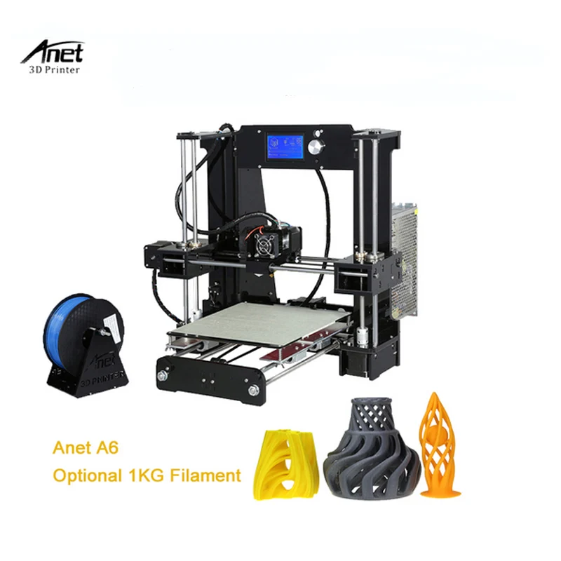 

Anet A8/A6 3d Printer Reprap Acrylic Easy to Install DIY 3D Printer Prusa I3 Large Dimension 3d Printer Home Used 3d Printer