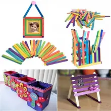 50 шт. 65 мм 93 мм натуральные деревянные для мороженого палочки цветные деревянные палочки для Фруктового мороженого Детские ручной работы DIY Мороженое, конфета на палочке Инструменты для торта игрушки