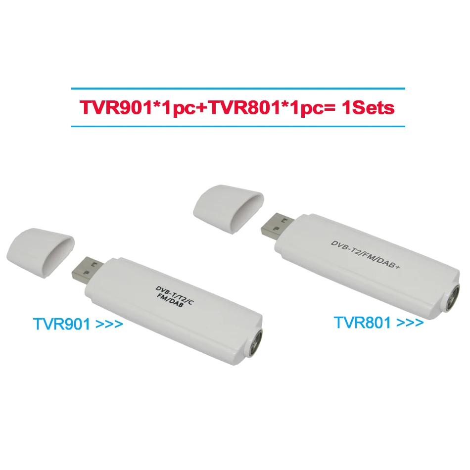 2019 Акция DVB T2 Ключ ТВ R901 * 1 шт. + R801 USB тюнер C T DAB HD tv stick до Win10|SmartTV-стики и тюнеры| |
