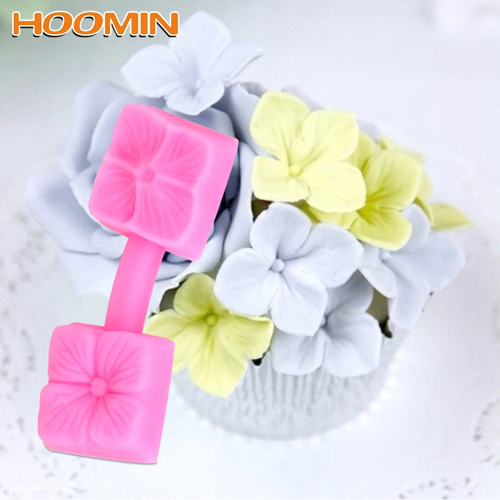 

HOOMIN 3D Flower Shape Silicone Cake Mold DIY Fondant Cake Decorating Tools Chocolate Confectionery Mold Sugarcraft Baking Tool