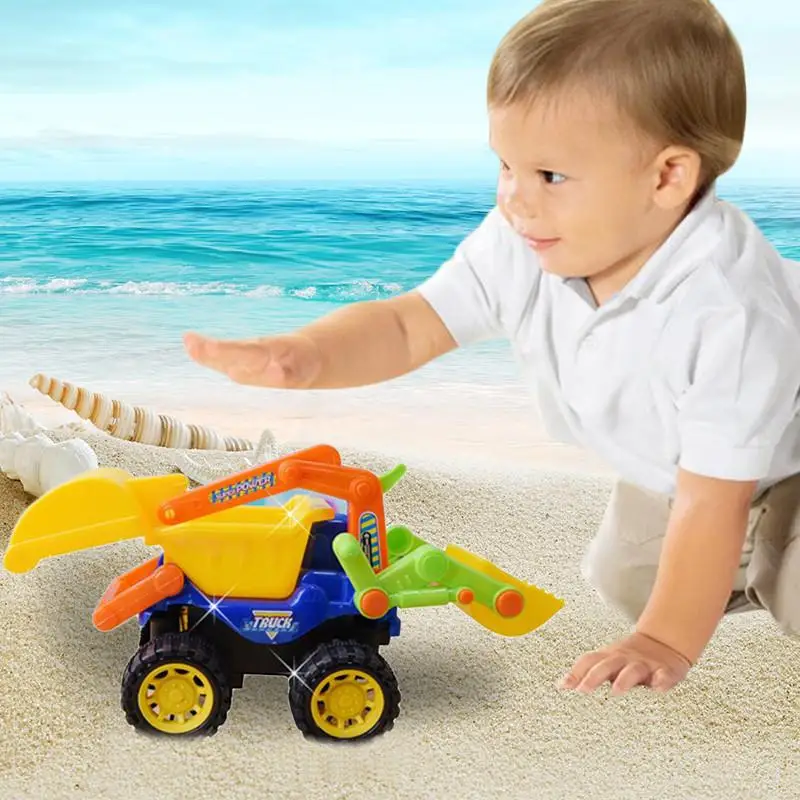 

Mini Excavator Model Car Toys Beach Vehicle Sets Plastic Construction Bulldozer Engineering Vehicle Engineer Model