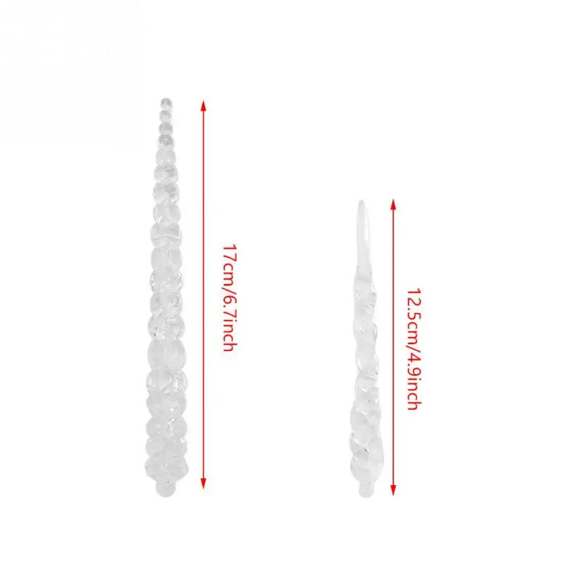 Красивые 24 шт прозрачные акриловые Висячие сосульки, висячие украшения для рождественской елки, украшения для свадебной вечеринки