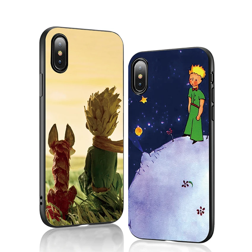 Черный чехол для телефона из ТПУ с узором Le petit Prince iPhone X XS Max XR 7 6 6S 8 Plus 5 S 5S SE Мягкий